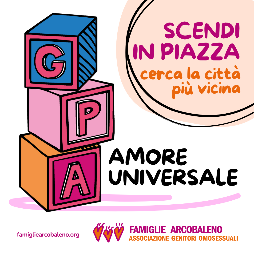 Le famiglie arcobaleno in piazza da Bolzano a Palermo. Venerdì 25 ore 16 a Napoli